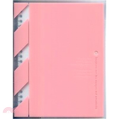 【KYOKUTO】A5/20孔半透明彩色資料夾-粉紅