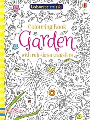 Mini Books Colouring Book Garden with Rub Downs