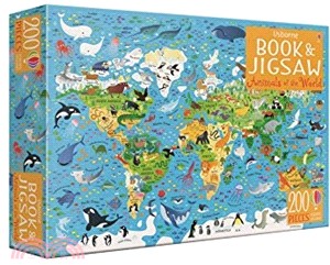 Animals of the World (200片拼圖+1本知識小百科)(Usborne Book & Jigsaw)