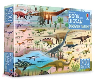 Dinosaur Timeline (300片拼圖+1本知識折頁)(Usborne Book & Jigsaw)