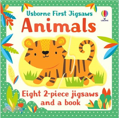 Usborne First Jigsaws: Animals (8款2片拼圖+書)