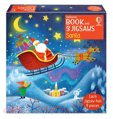 Usborne Book and Jigsaws: Santa (3款9片大拼圖+1本小書)