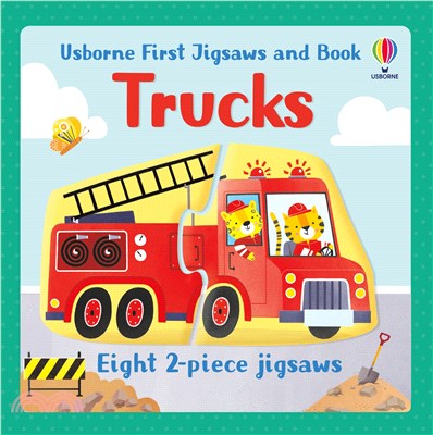 Usborne First Jigsaws: Trucks (8款2片拼圖+書)