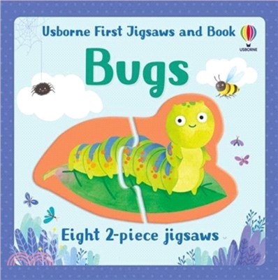 Usborne First Jigsaws: Bugs (8款2片拼圖+書)