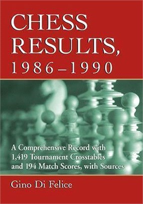 Chess Results, 1986-1990: A Comprehensive Record with 1,350 Tournament Crosstables and 191 Match Scores, with Sources