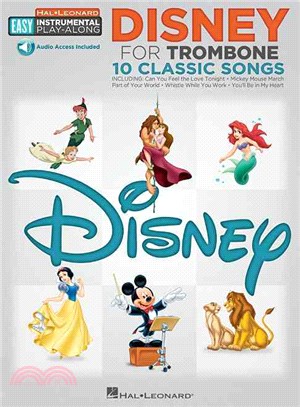 Disney ― Trombone Easy Instrumental Play-along Book With Online Audio Tracks