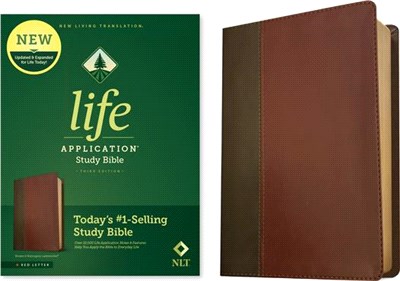 Holy Bible ― New Living Translation, Life Application Study Bible, Brown/tan, Red Letter, Leatherlike