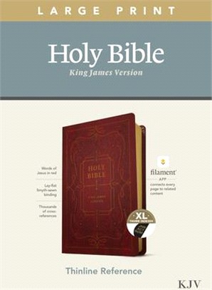 Holy Bible ― King James Version, Ornate Burgundy Leatherlike, Thinline Reference, Filament Enabled