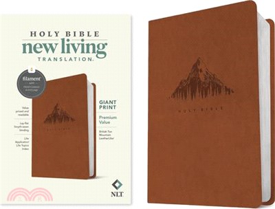 NLT Giant Print Premium Value Bible, Filament-Enabled Edition (Leatherlike, British Tan Mountain)