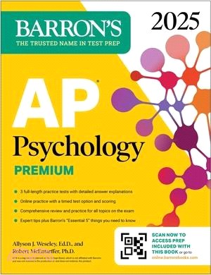 AP Psychology Premium, 2025: Prep Book with 3 Practice Tests + Comprehensive Review + Online Practice