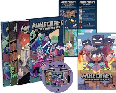 Minecraft: Wither Without You Boxed Set (Graphic Novels)(3書+1海報)