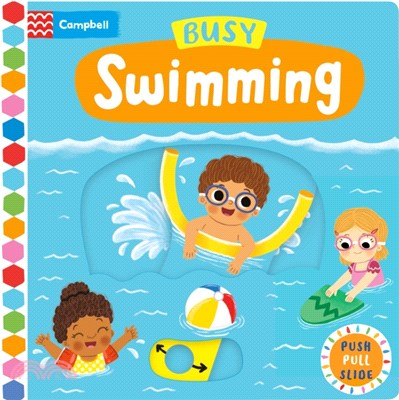 Busy Swimming (硬頁推拉書)(附音檔QRcode)