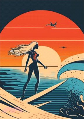 Surfer Girl Lined Notebook: Plastic Free Packaging