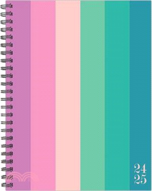 Cabana Stripe Academic July 2024 - June 2025 6.5 X 8.5 Softcover Planner