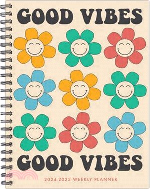 Good Vibes Academic July 2024 - June 2025 6.5 X 8.5 Softcover Planner