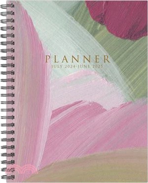 Plum Abstract Academic July 2024 - June 2025 8.5 X 11 Softcover Planner