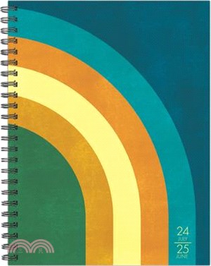 Retro Rainbow Academic July 2024 - June 2026 6.5 X 8.5 Softcover Planner