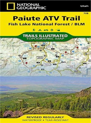National Geographic Trails Illustrated Map Paiute ATV Trail Utah ― Fish Lake National Forest / BLM