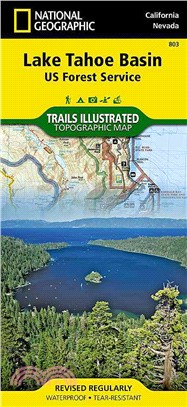 National Geographic Trails Illustrated Map Lake Tahoe Basin, USDA Forest Service ─ California / Nevada, USA