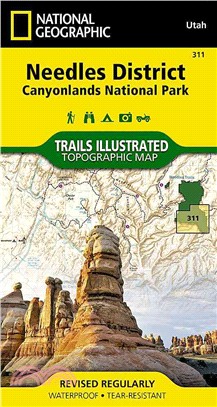 National Geographic Trails Illustrated Map Needles District ─ Canyonlands National Park Utah, USA