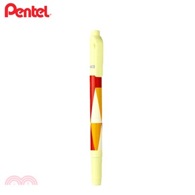 飛龍Pentel 百點貓系列 雙頭螢光筆-粉彩黃/阿比西尼亞貓