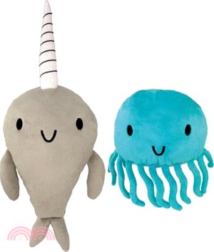 Narwhal and Jelly Plush Set: 14 and 7 W/Tentacles (Narwhal and Jelly)