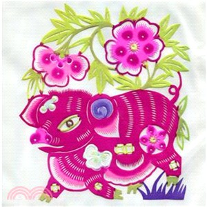 中國傳統剪紙-十二生肖．豬