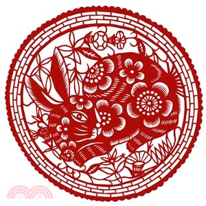 中國傳統剪紙-兔(圓)