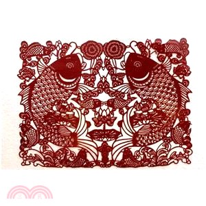 中國傳統剪紙-雙對魚(紅)