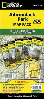 National Geographic Adriondack Park Map Pack Bundle ― Trails Illustrated Other Rec. Areas