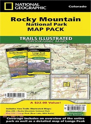 National Geographic Trails Illustrated Rocky Mountain National Park Colorado Map Pack