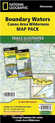 National Geographic Boundary Waters Map Pack Bundle ― Trails Illustrated Other Rec. Areas