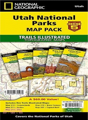 National Geographic Utah National Parks Map Pack Bundle