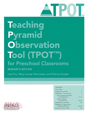 Teaching Pyramid Observation Tool Tpot for Preschool Classrooms ─ Research Edition