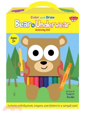 Color and Draw Bear in Underwear Activity Kit ― Includes Activity Book, Crayons, and Stickers in a Carryall Case!