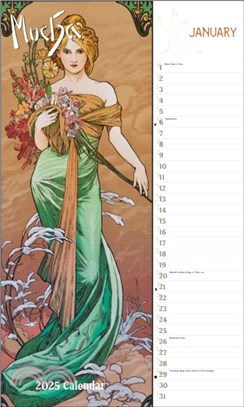 Mucha Deluxe Wall Calendar 2025