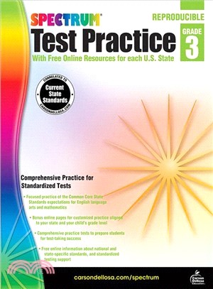 Test Practice, Grade 3 ─ With Free Online Resources for Each U.s. State