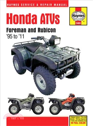 Honda ATVs Foreman and Rubicon '95 to '11 ─ Models Covered: Foreman 400, 1995 Through 2003-foreman 450, 1998 Through 2004-foreman Rubicon 500, 2001 Through 2011
