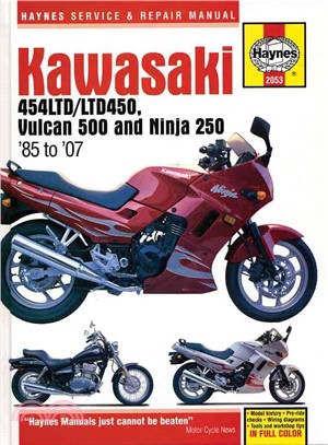Haynes Kawasaki 454LTD/LTD450, Vulcan 500 Ninja 250 85 to 07 Service Repair Manual