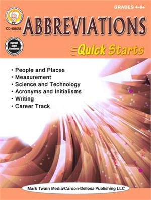 Abbreviations Quick Starts Workbook, Grades 4-12
