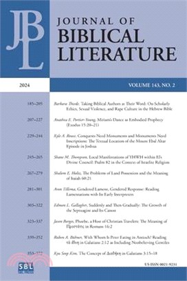 Journal of Biblical Literature 143.2 (2024)