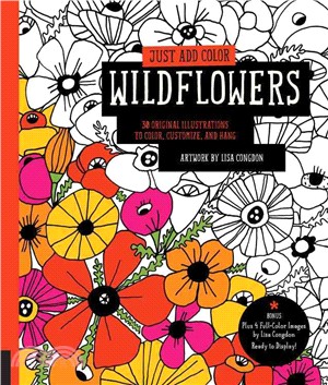 Wildflowers ─ 30 Original Illustrations to Color, Customize, and Hang - Bonus Plus 4 Full-Color Images
