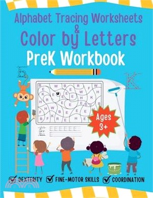 Alphabet Tracing Worksheet and Color by Letters Prek Workbook