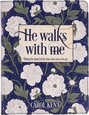 He Walks with Me White Floral