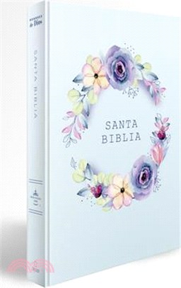 Biblia Rvr60 Letra Grande Tamaño Manual, Tapa Dura Con Nombres de Dios, Flores Azul / Spanish Bible Rvr 1960 Handy Size LP Hc with Names of God, Blue