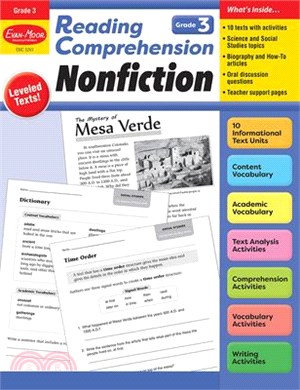 Reading Comprehension: Nonfiction, Grade 3 Teacher Resource