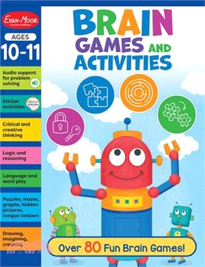 Brain Games for Today's Kids, Ages 10-11 Workbook (支援線上音檔)
