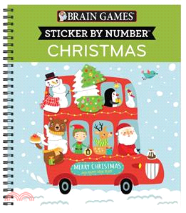 Brain Games Sticker by Number Christmas Kids