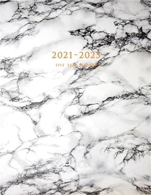 2021-2025 Five Year Planner: 60-Month Schedule Organizer 8.5 x 11 with Marble Cover (Volume 5)