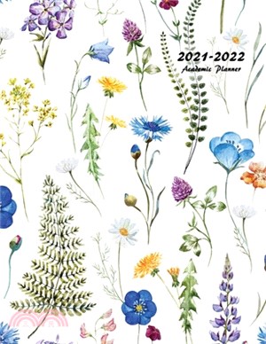 2021-2022 Academic Planner: Large Weekly and Monthly Planner with Inspirational Quotes and Floral Cover Volume 2 (July 2021 - June 2022)